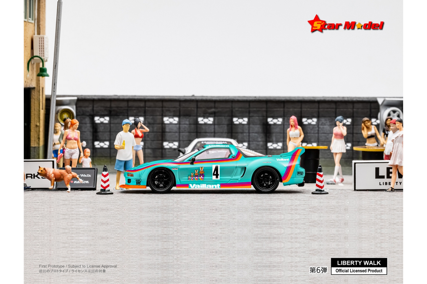 Star Model 1/64 Liberty Walk Honda NSX (NA1) in Green Vaillant Rabbit Livery
