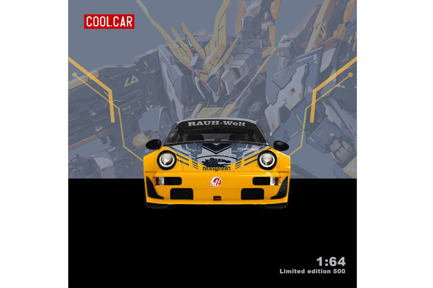Cool Car 1/64 Porsche 911 RWB 964 "Banshee Unicorn Gundam"