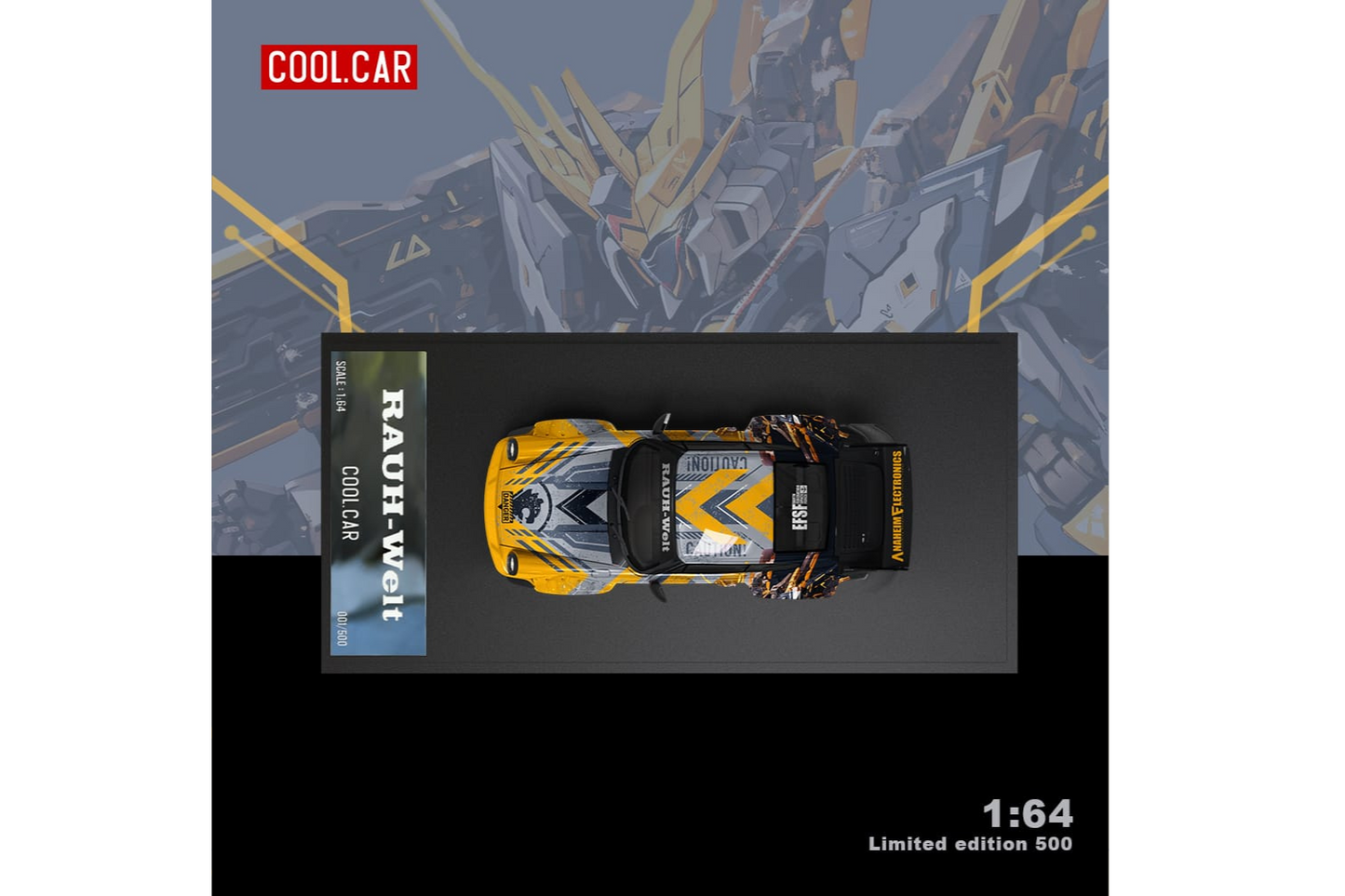 Cool Car 1/64 Porsche 911 RWB 964 "Banshee Unicorn Gundam"