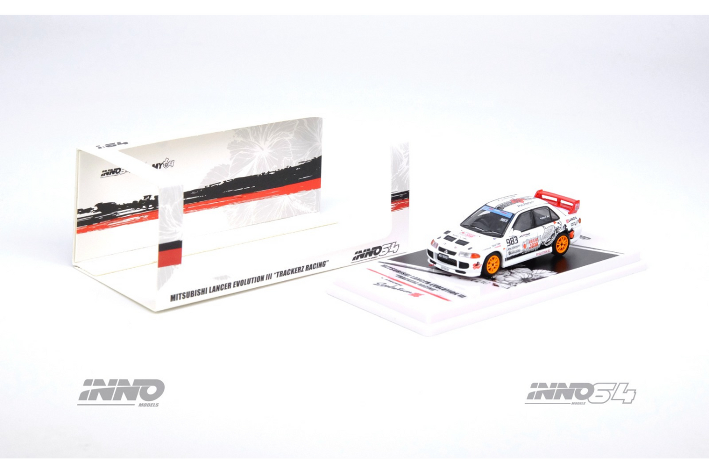 Inno64 Toyota Corolla (AE86 Levin) - Mitsubishi Lancer Evolution III "Trackerz Racing" Trackerz Fest Malaysia 2023 Event Model