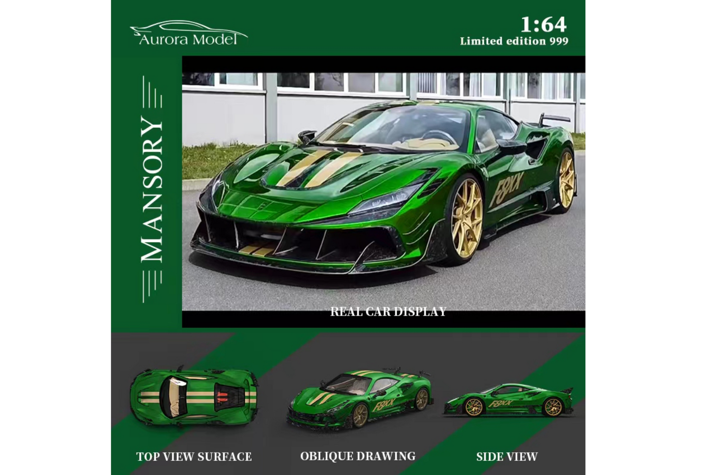 Aurora Model 1/64 Mansory F8XX (Ferrari F8 Tributo)