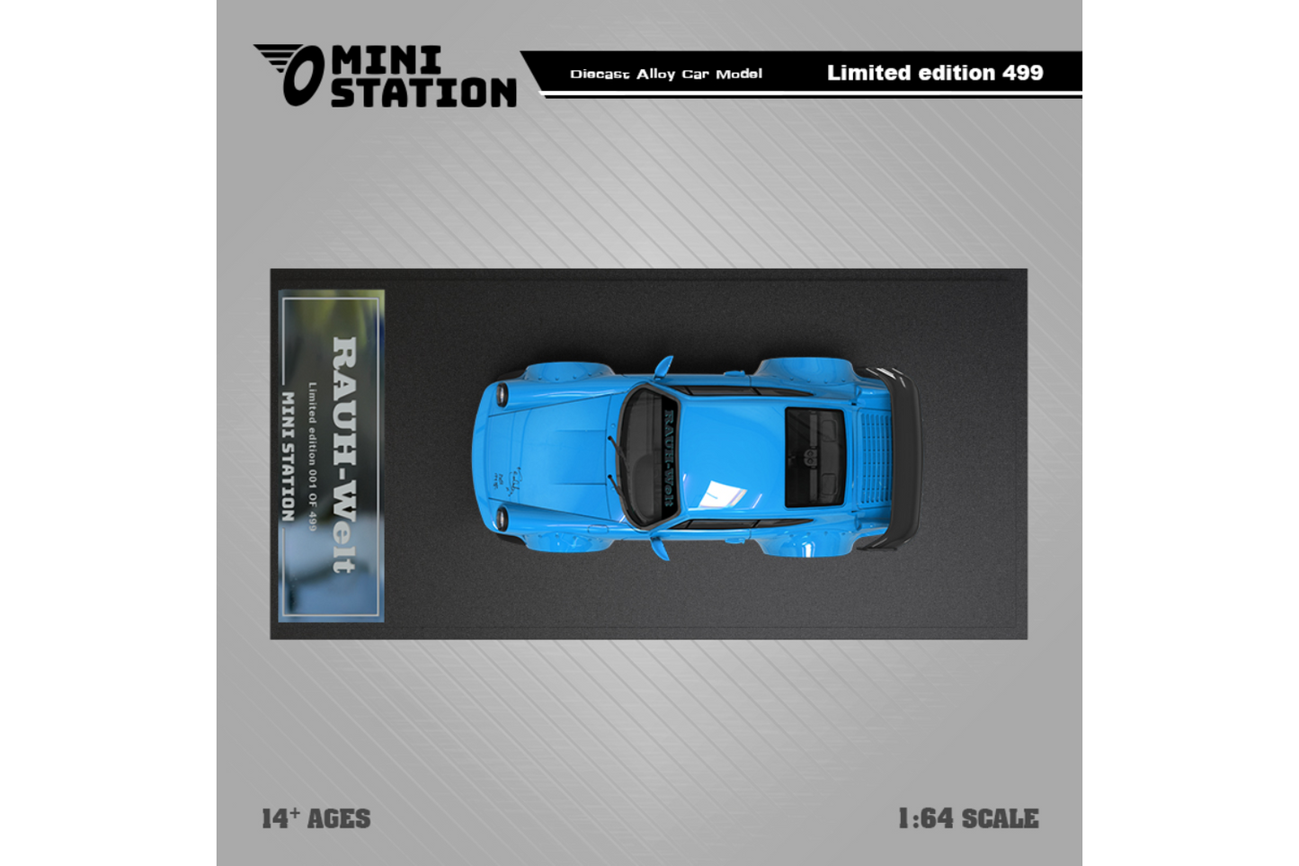 Mini Station 1/64 Porsche RWB 964 Hideyoshi Blue