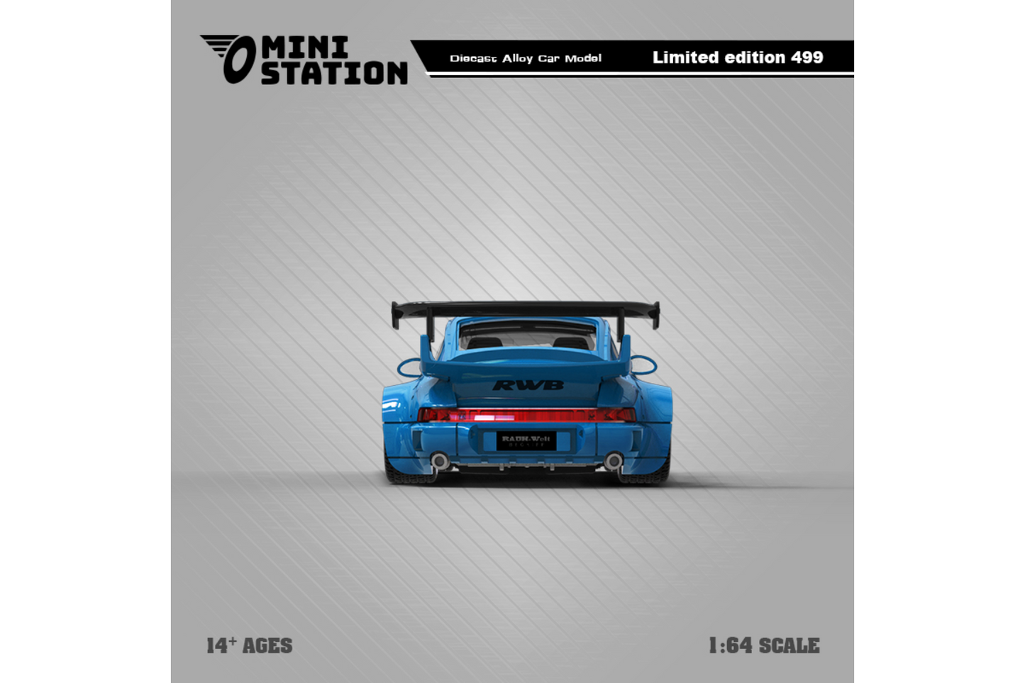 Mini Station 1/64 Porsche RWB 964 Hideyoshi Blue