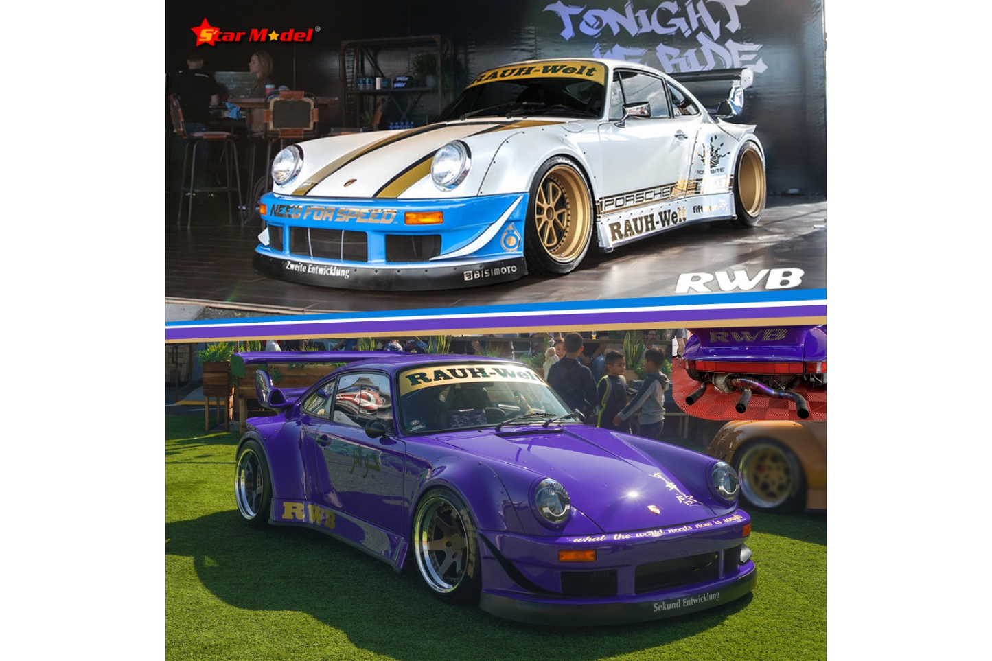 Star Model 1/64 Porsche 911 RWB930 GT Wing