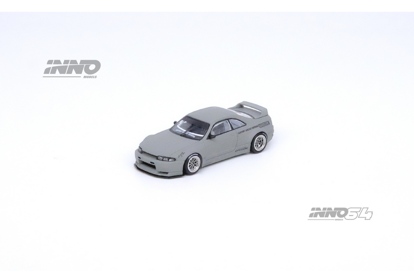 Inno64 Nissan Skyline GT-R (R33) Pandem Rocket Bunny in Matte Cement Gray