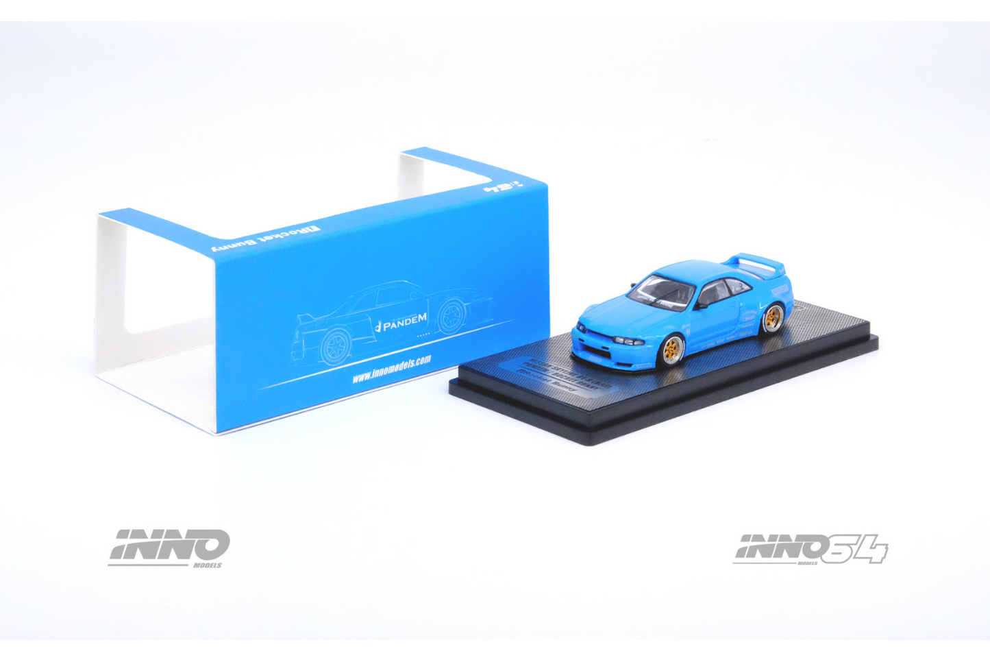 Inno64 Nissan Skyline GT-R (R33) Pandem Rocket Bunny in Blue