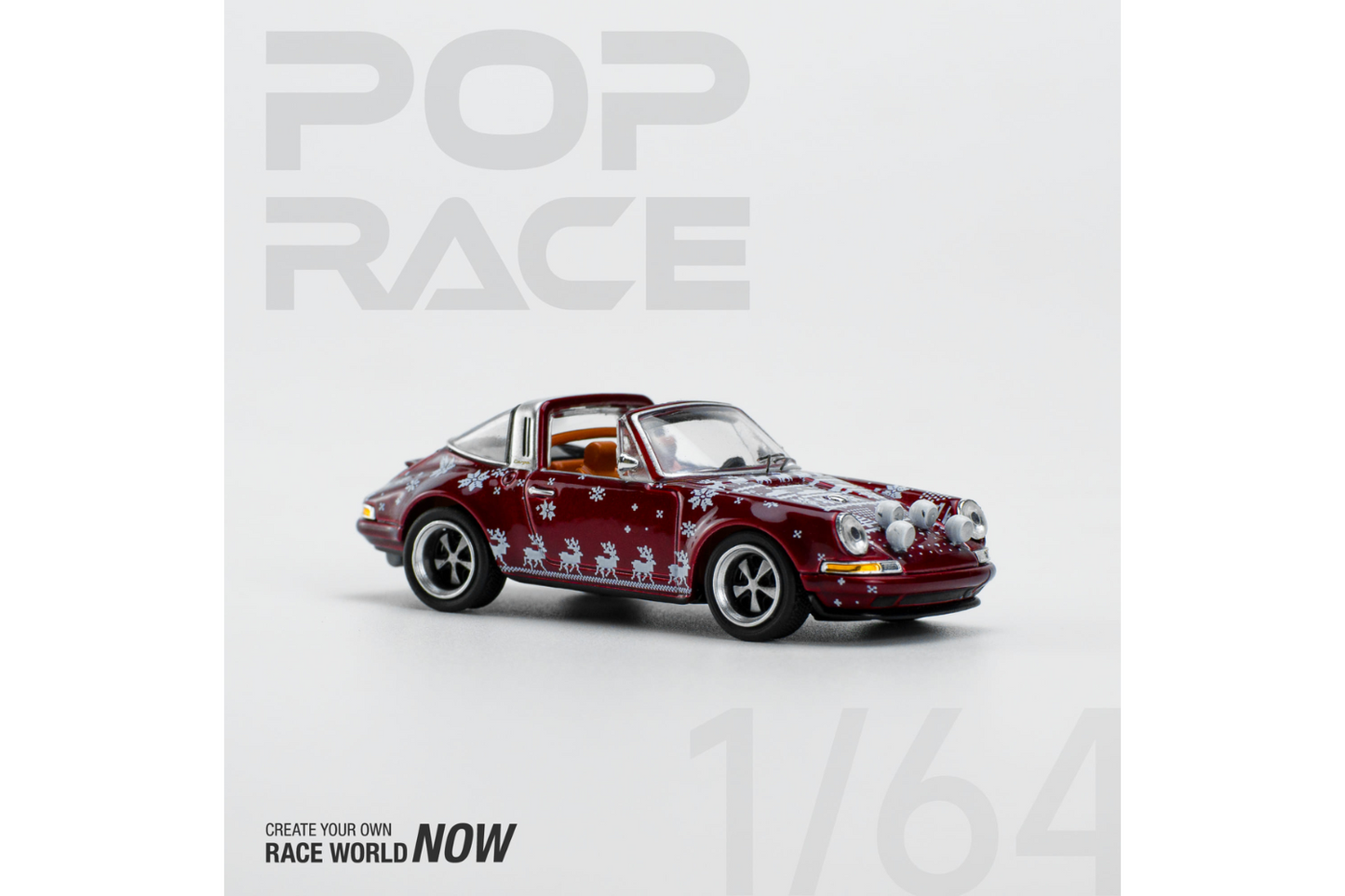 Pop Race 1/64 Singer Porsche 911 (964) Christmas Edition