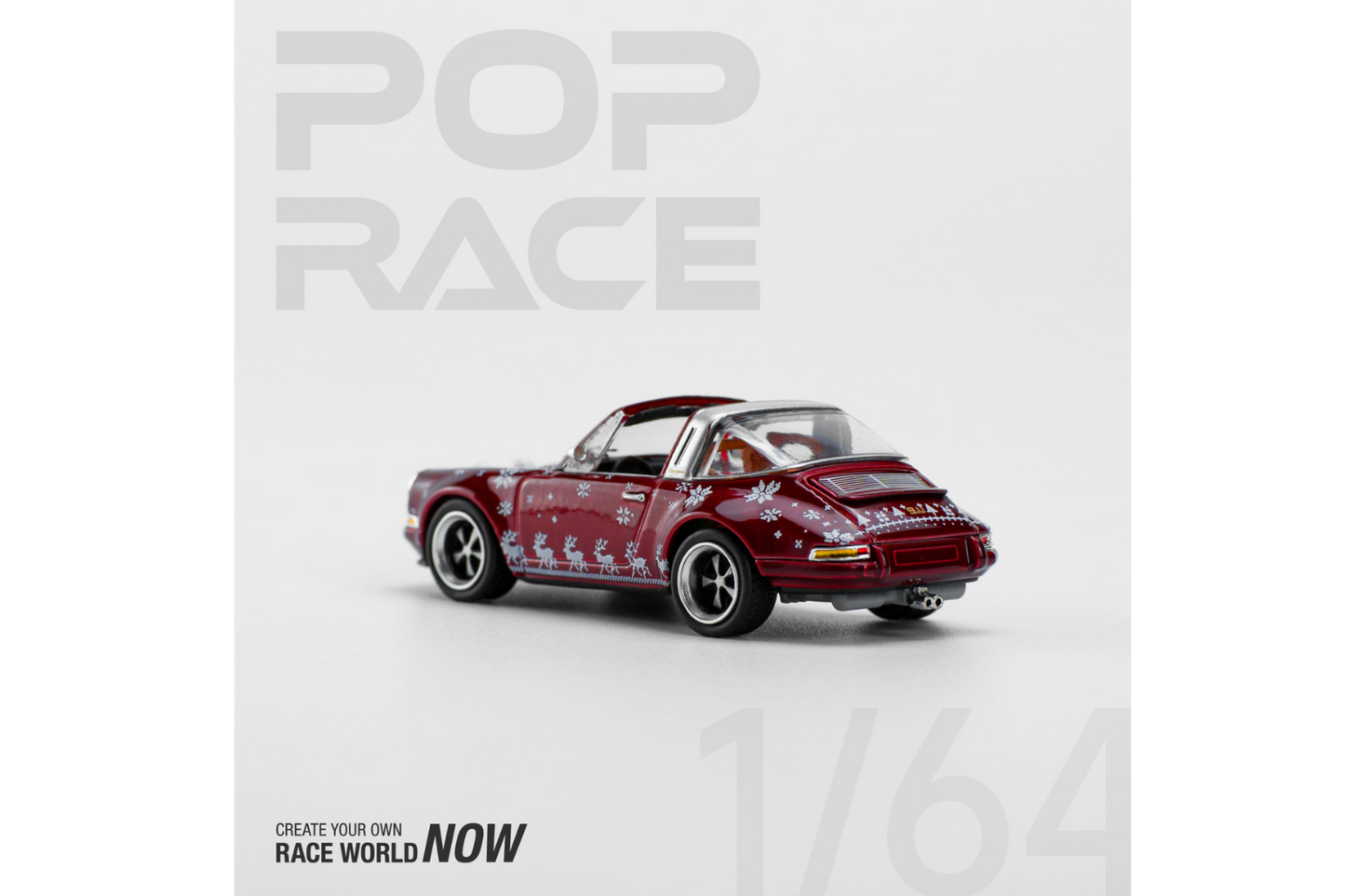 Pop Race 1/64 Singer Porsche 911 (964) Christmas Edition