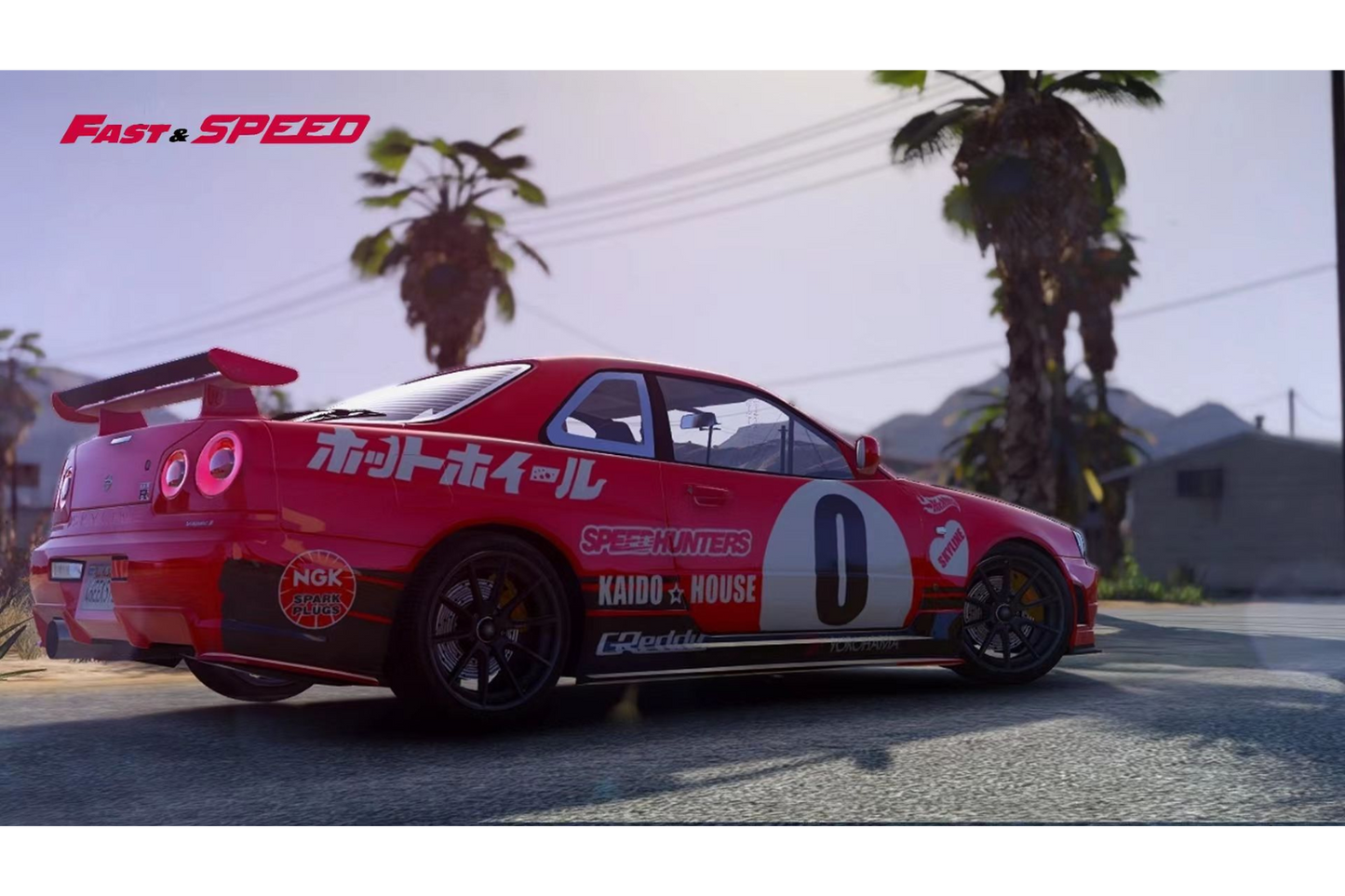 Fast Speed 1/64 Nissan Skyline GT-R (R34) Z-Tune in Need For Speed Red#0 Livery