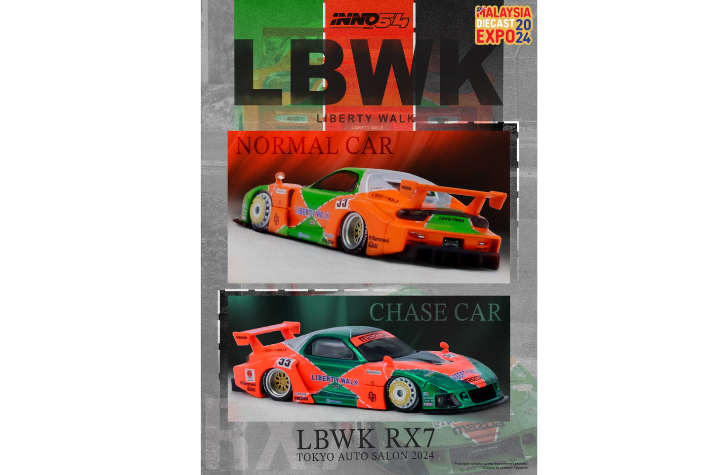 Inno64 Mazda RX-7 (FD3S) LB-Super Silhouette - Malaysia Diecast Expo 2024