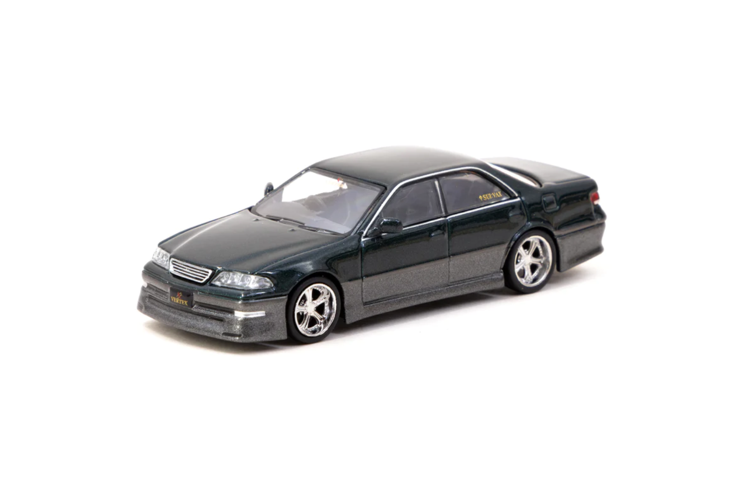 Tarmac Works 1/64 Toyota Mark II JZX100 Vertex in Dark Green Metallic