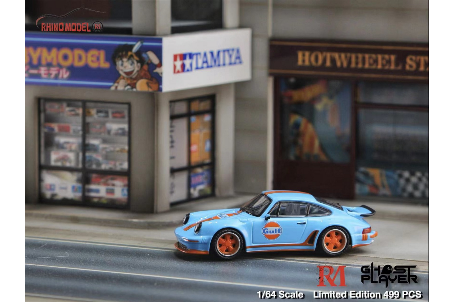Rhino Model x Ghost Player 1/64 Singer Turbo Study (930) in Gulf Livery