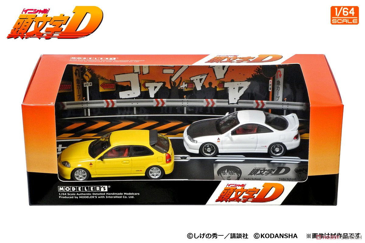 Modeler's Initial D Set Set Vol.9 Daiki Ninomiya Honda Civic Type-R (EK9) & Smiley Sakai Honda Integra Type-R (DC2)