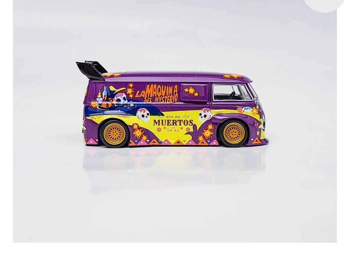 Time Micro 1/64 Volkswagen T1 Bus in Purple "El Dia De Muertos"