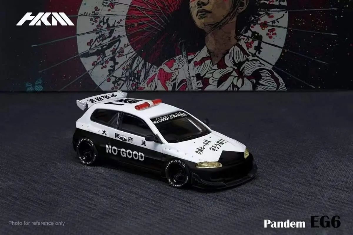 HKM Model 1/64 Rocket Bunny "No Good Racing Police" Honda Civic EG6