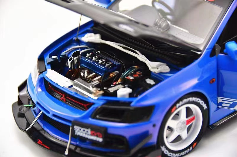 Super A 1/18 Mitsubishi Lancer Evolution IX in Blue - Japan Exclusive