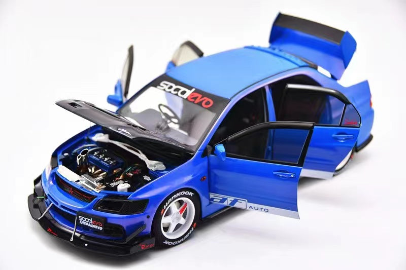 Super A 1/18 Mitsubishi Lancer Evolution IX in Blue - Japan Exclusive