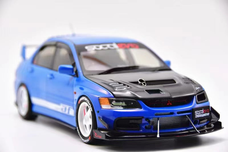 Super A 1/18 Mitsubishi Lancer Evolution IX in Blue - Japan Exclusive