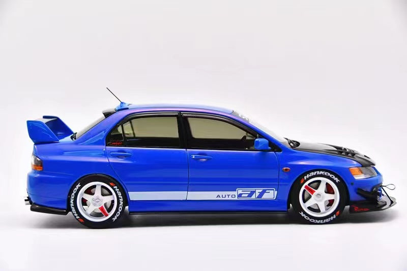 Super A 1/18 Mitsubishi Lancer Evolution IX in Blue - Japan Exclusive