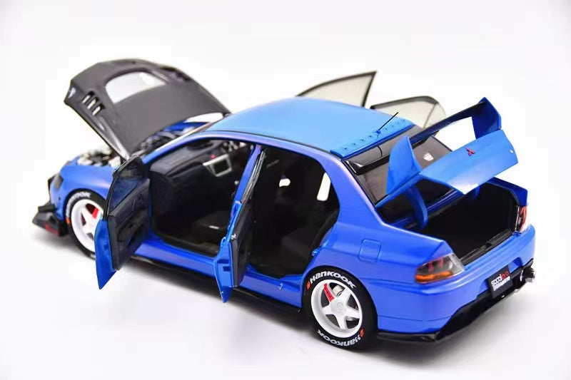 Super A 1/18 Mitsubishi Lancer Evolution IX in Blue - Japan Exclusive
