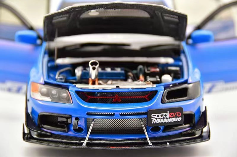Super A 1/18 Mitsubishi Lancer Evolution IX in Blue - Japan Exclusive