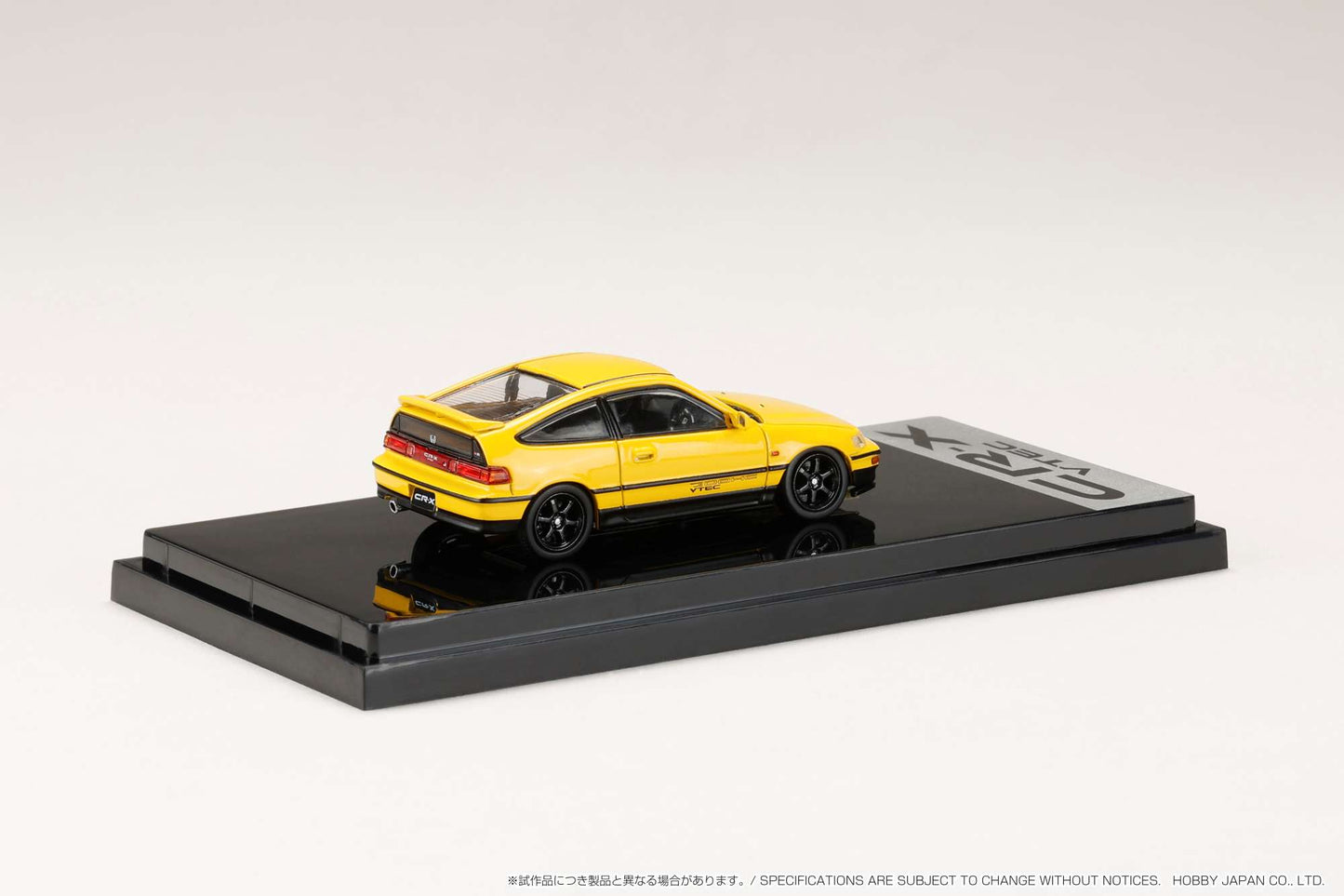 Hobby Japan 1/64 Honda CR-X SiR (EF8) JDM Customized in Yellow