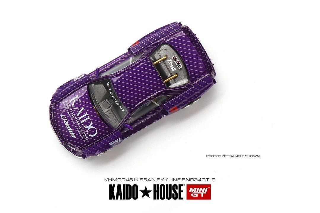 Mini GT x Kaido House Nissan Skyline GT-R (R34) in Purple KHMG049