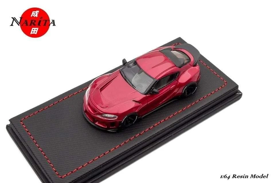 Narita 1/64 Toyota Supra (A90) Portugal HSD Widebody in Metallic Red
