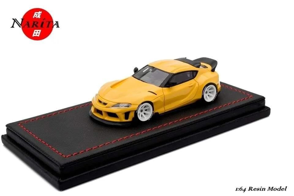 Narita 1/64 Toyota Supra (A90) Portugal HSD Widebody in Yellow