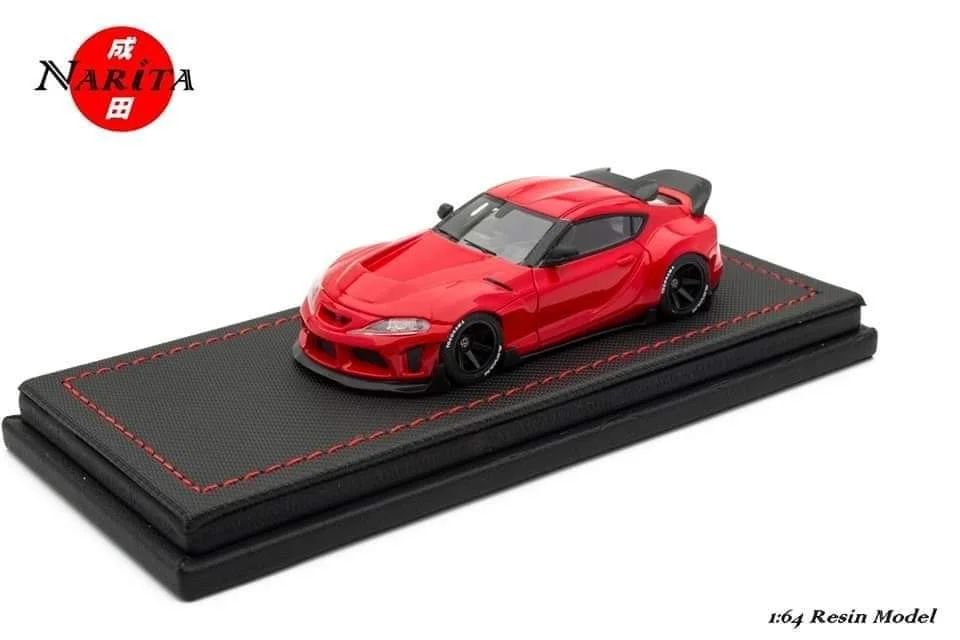 Narita 1/64 Toyota Supra (A90) Portugal HSD Widebody in Red
