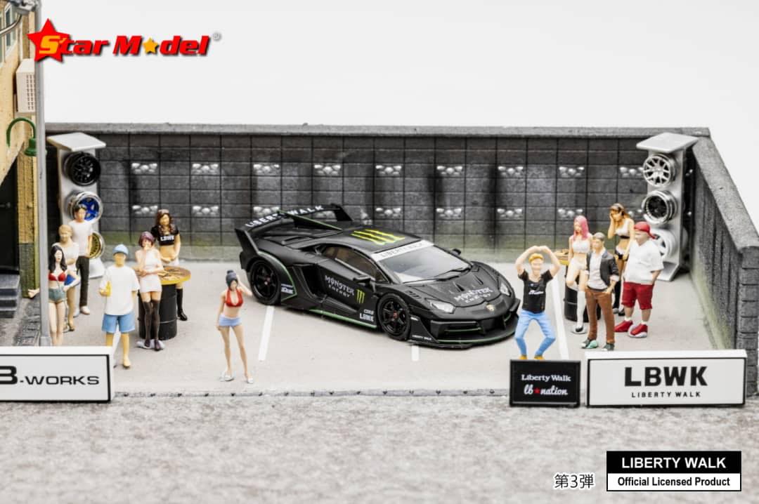Star Model 1/64 LBWK LB-Silhouette WORKS Lamborghini Aventador GT Evo LP700-4 in Monster Livery