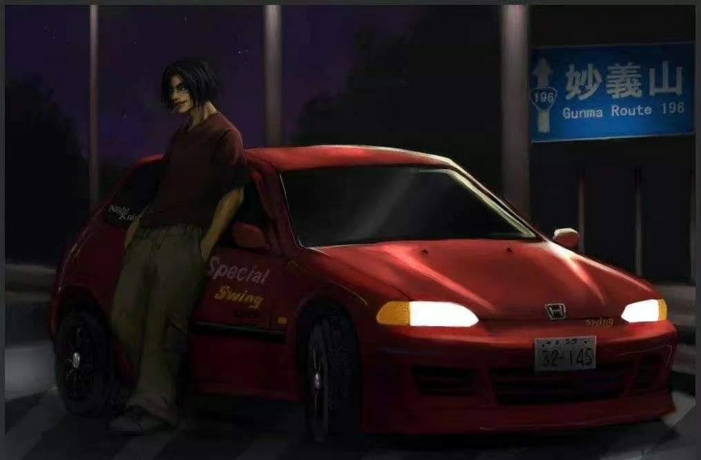 Space Model x Ghost Player 1/64 Initial D Honda Civic (EG6} Shingo Shoji