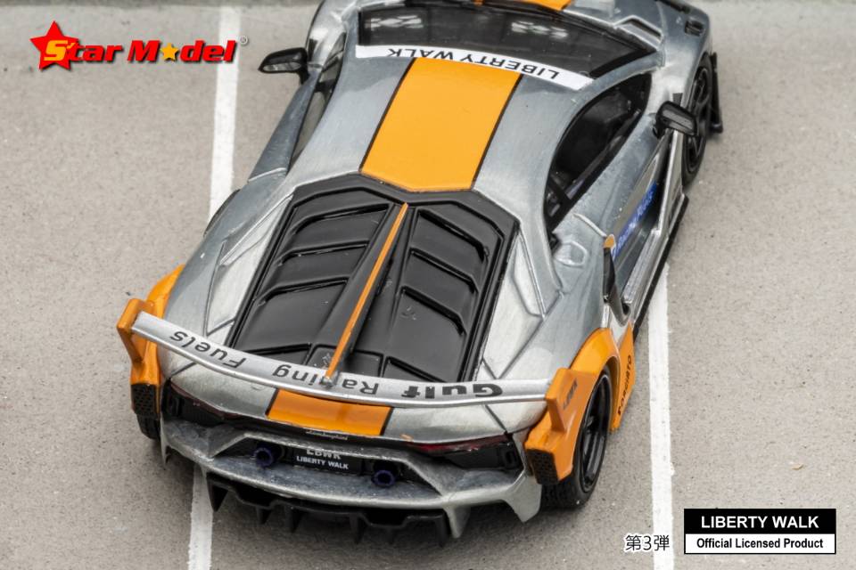 Star Model 1/64 LBWK LB-Silhouette WORKS Lamborghini Aventador GT Evo LP700-4 in Raw Gulf Livery