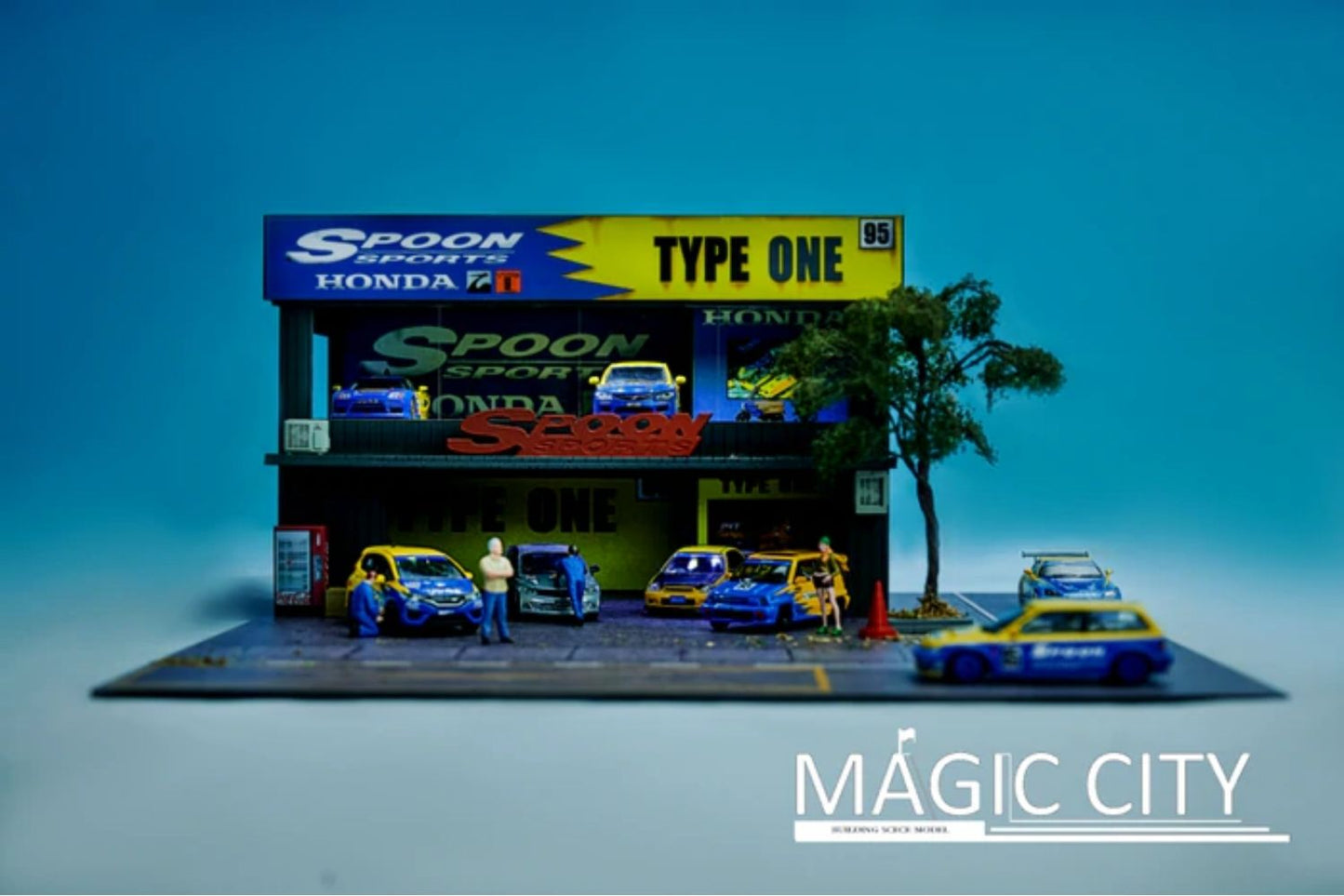 Magic City 1/64 Scale Spoon Sports / Type One Two Story Showroom
