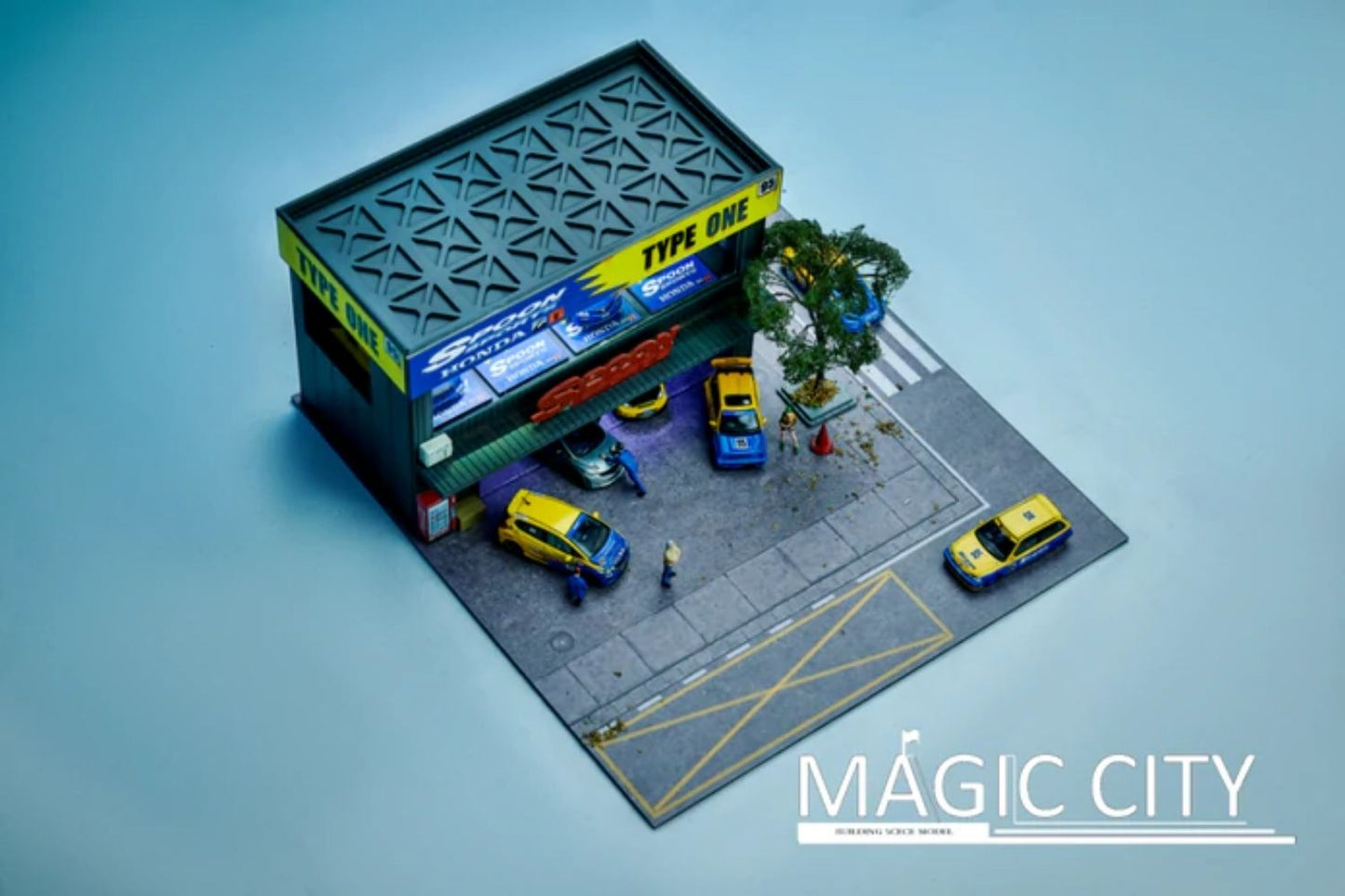 Magic City 1/64 Scale Spoon Sports / Type One Two Story Showroom
