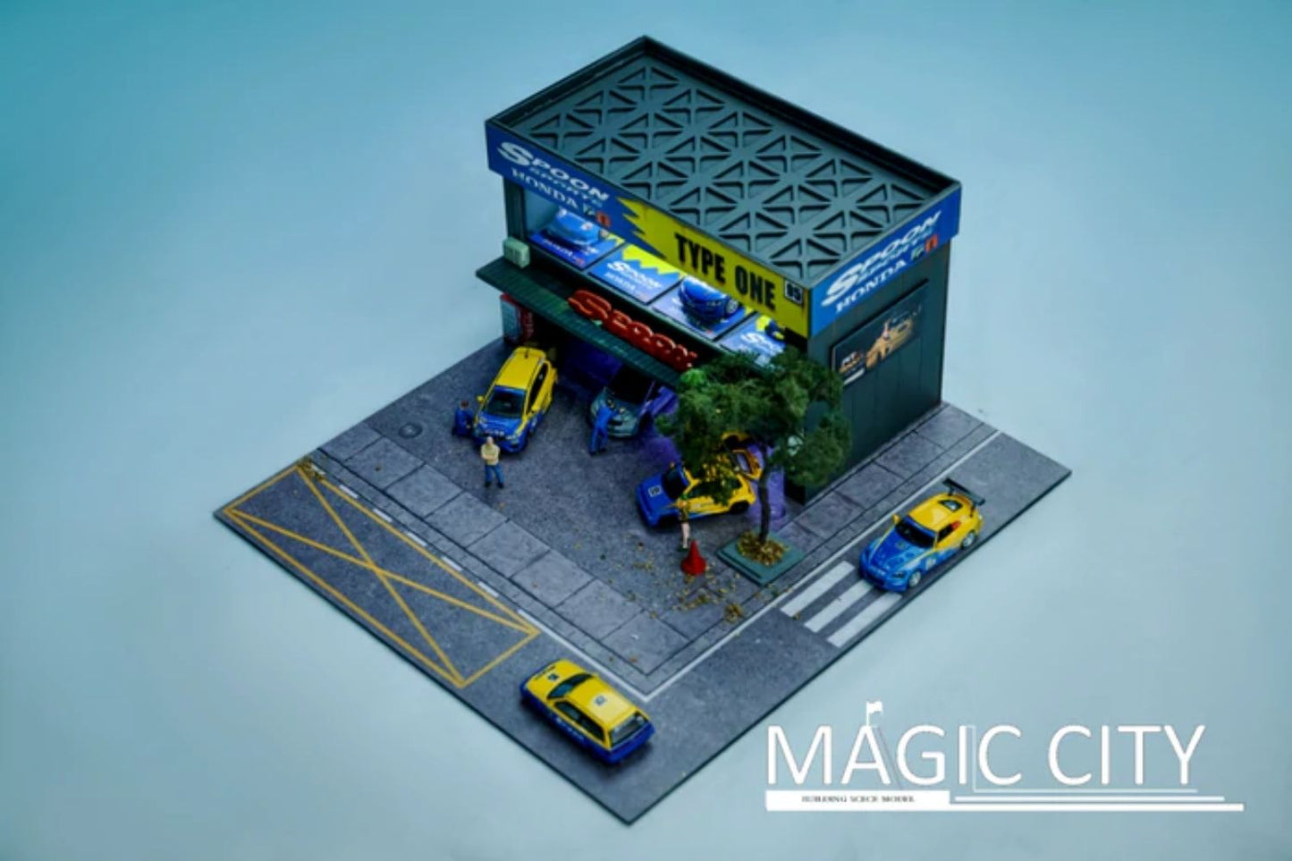 Magic City 1/64 Scale Spoon Sports / Type One Two Story Showroom