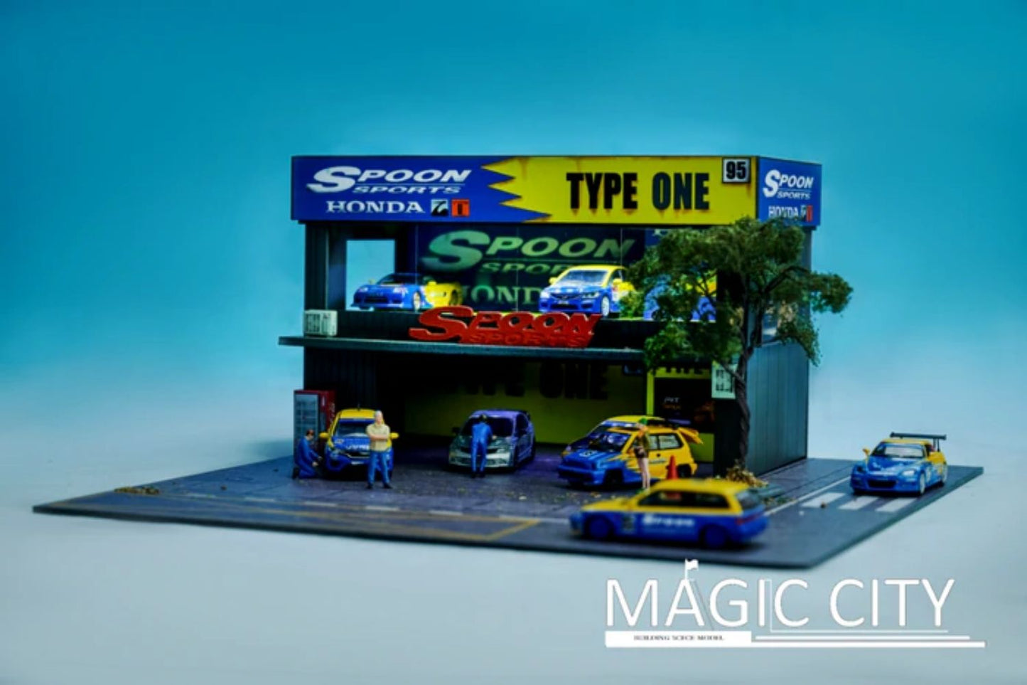 Magic City 1/64 Scale Spoon Sports / Type One Two Story Showroom