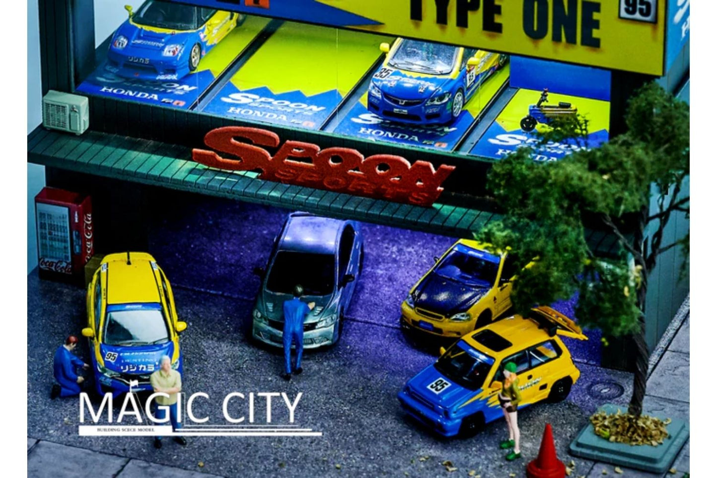 Magic City 1/64 Scale Spoon Sports / Type One Two Story Showroom