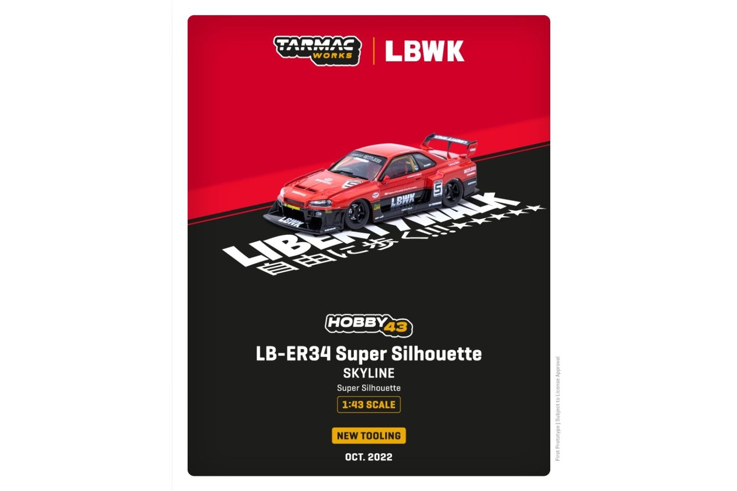 Tarmac Works 1/43 Liberty Walk Nissan Skyline ER34 Super Silhouette #5 LBWK