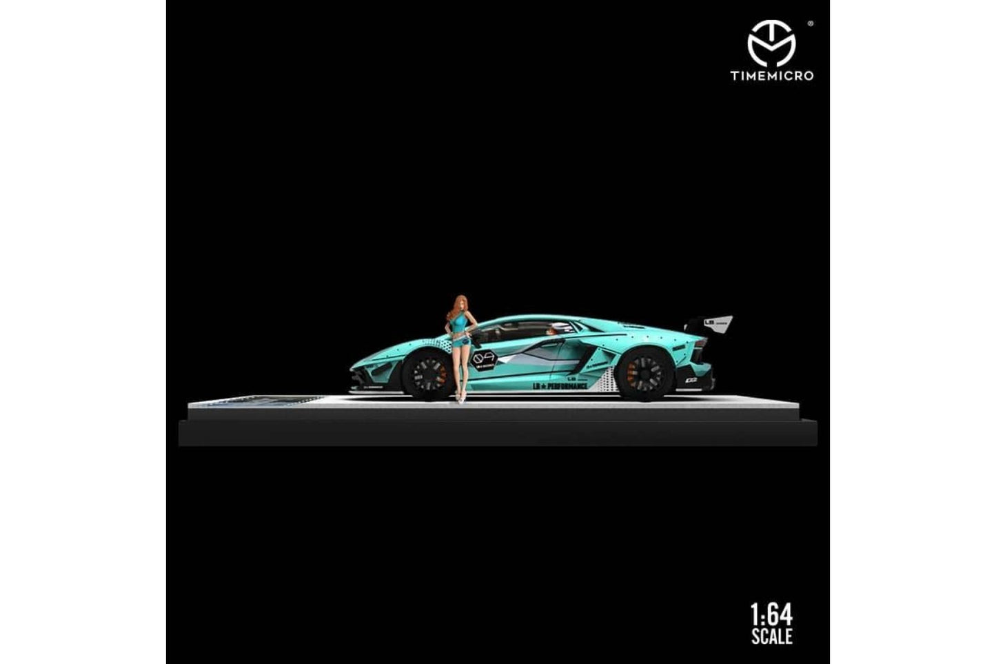 Time Micro 1/64 Lamborghini Aventador LP700-4 LB 2.0 Widebody in Tiffany Blue #9