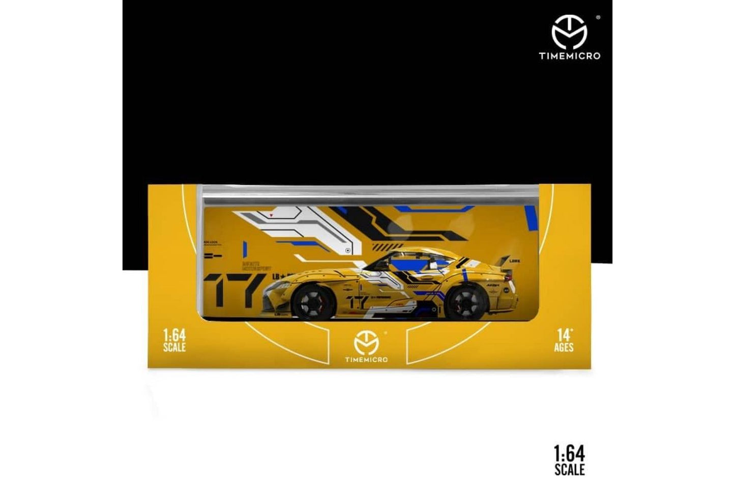 Time Micro 1/64 Toyota Supra No.17 Yellow Liberty Walk - Bangkok Auto Salon