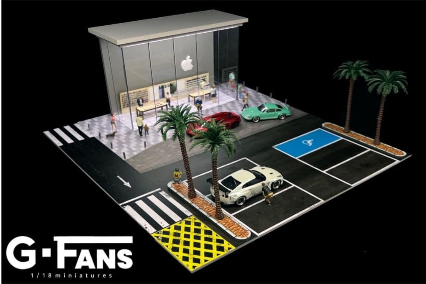 G-Fans 1/64 Scale Illuminated Apple Store Diorama Model
