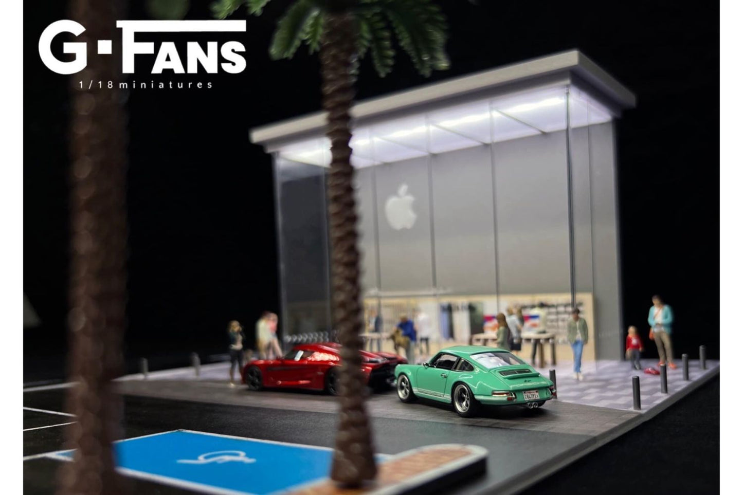 G-Fans 1/64 Scale Illuminated Apple Store Diorama Model