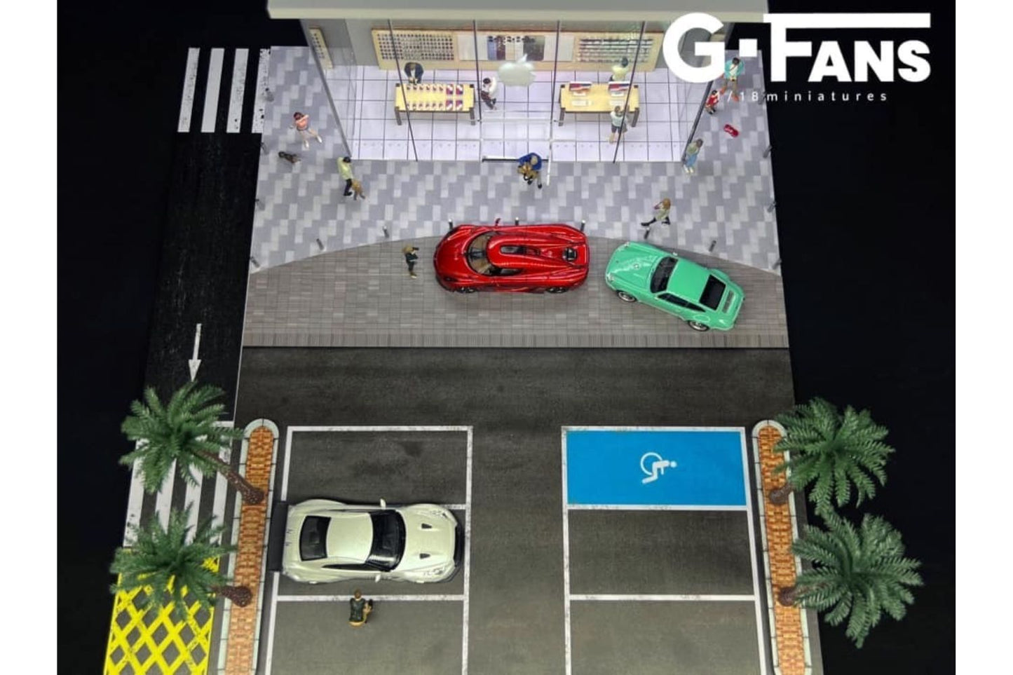 G-Fans 1/64 Scale Illuminated Apple Store Diorama Model