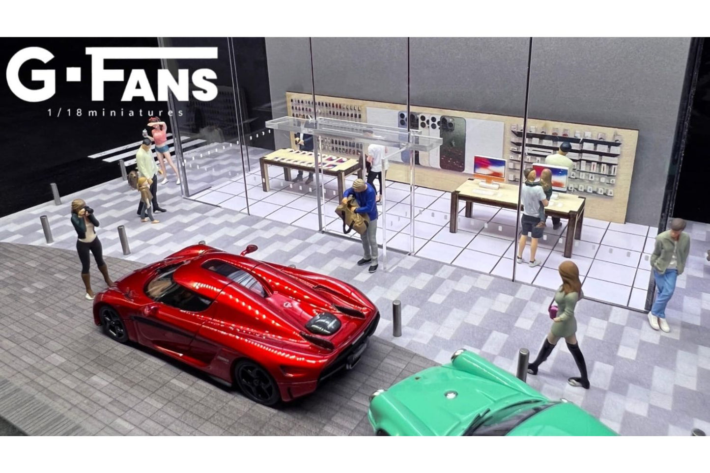 G-Fans 1/64 Scale Illuminated Apple Store Diorama Model