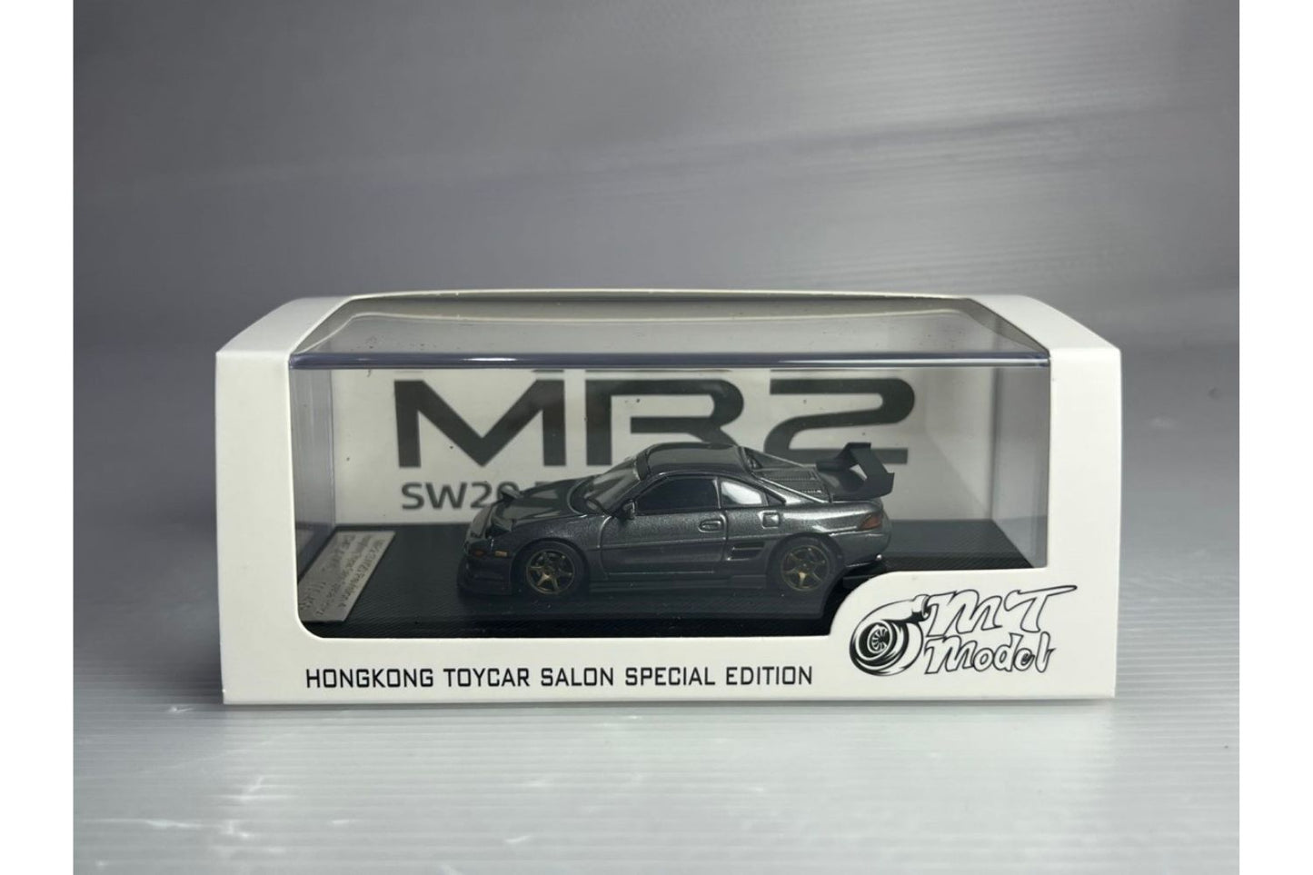 Peako Model 1/64 Toyota MR2 Customized Hong Kong Toy Car Salon Special Edition in Gray