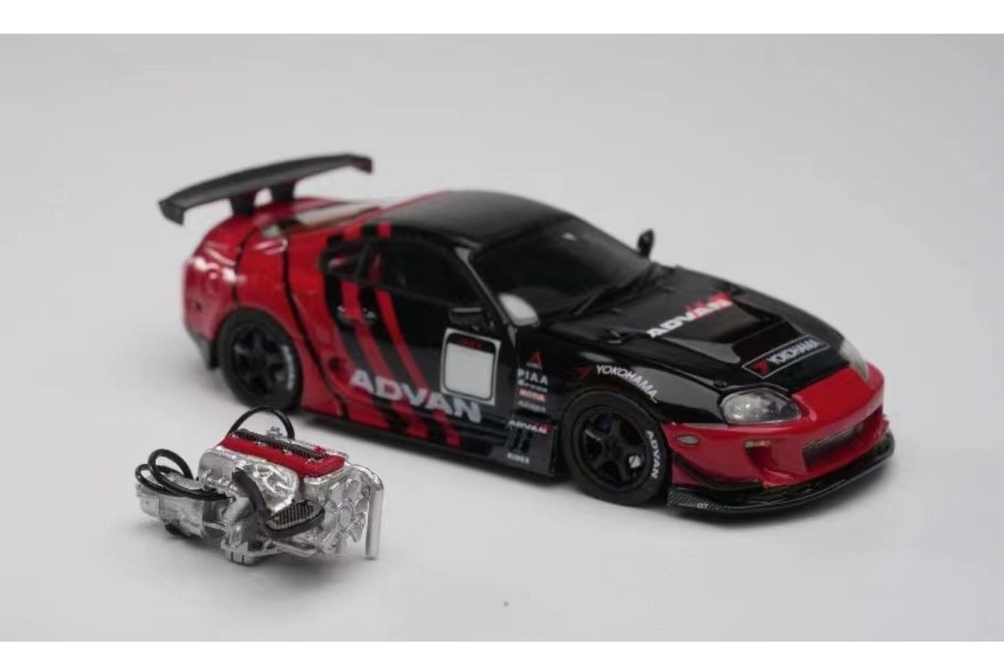 YM Model 1/64 Toyota Supra JZA80 Modified Version "RIDOX MAX ORIDO Aero" in AVAN Livery