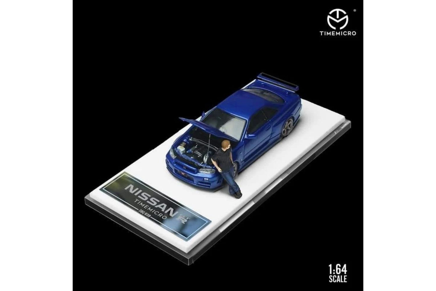 Time Micro 1/64 Nissan Skyline GT-R (R34) "Tribute to Classics"- Fast & Furious in Blue