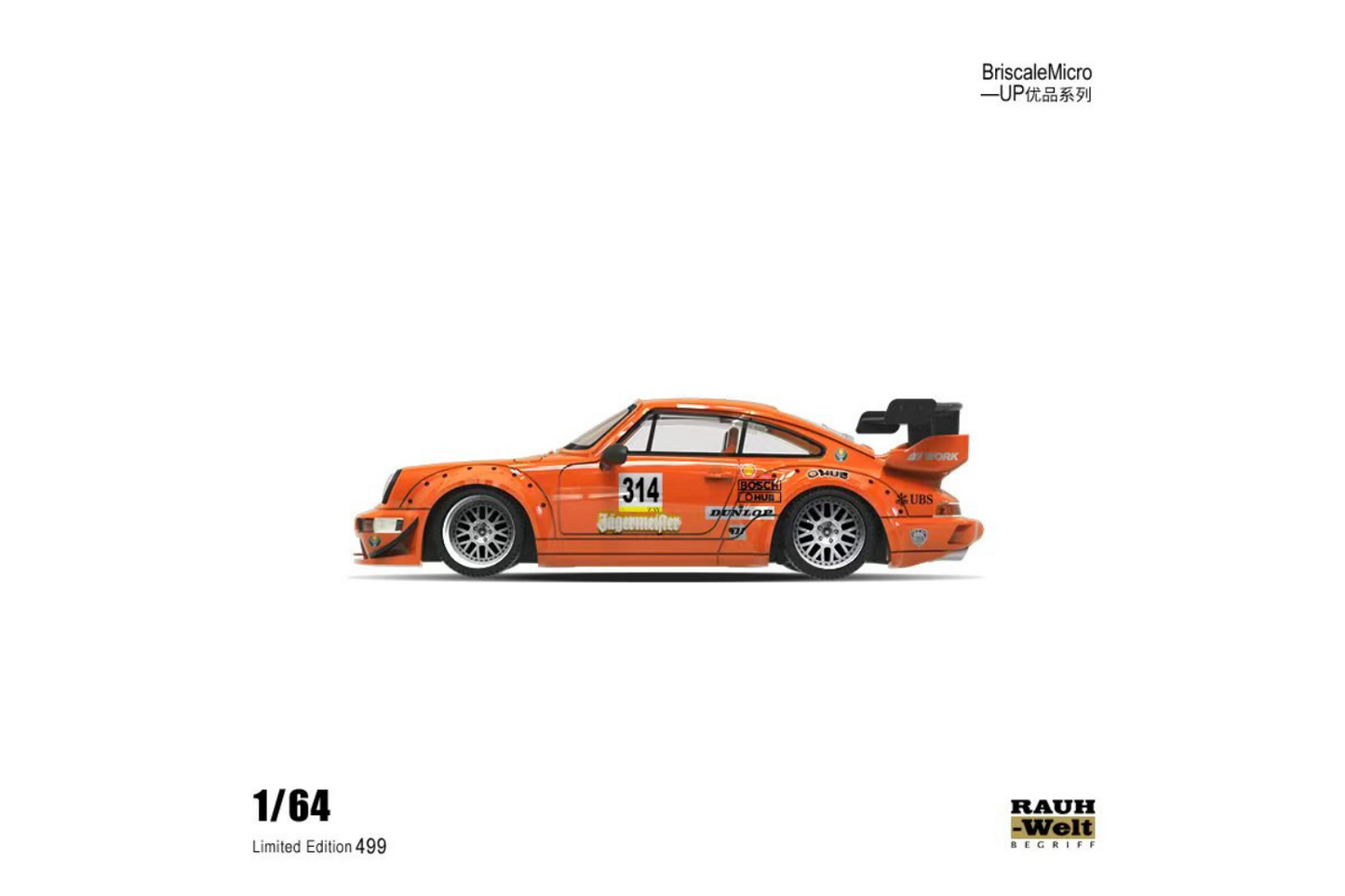 BriscaleMicro 1/64 Porsche 911 RWB 964 Jagermeister #314