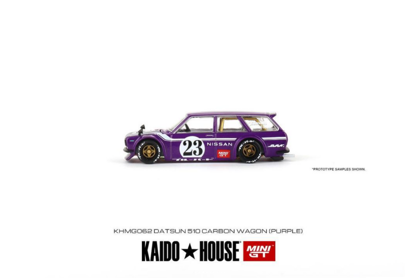 Mini GT x Kaido House Datsun 510 Carbon Wagon in Purple